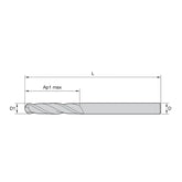 General-Purpose Solid Carbide End Mills  GP End Mills • Series 4001 4011 4021 • Ball Nose • 2 Flute • Metric (TiAlN) - Big-tools Industrial Supply Tools for Metal Cutting